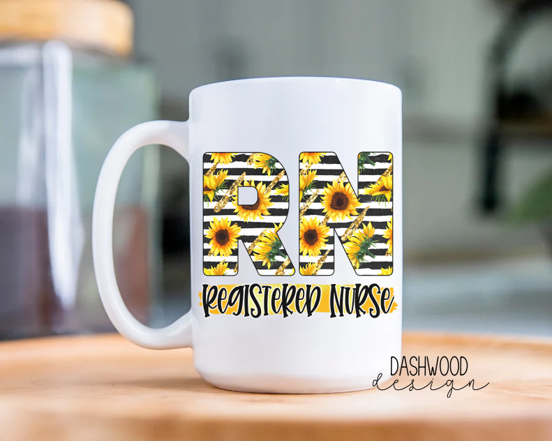 Registered Nurse Sunflower Coffee Mug