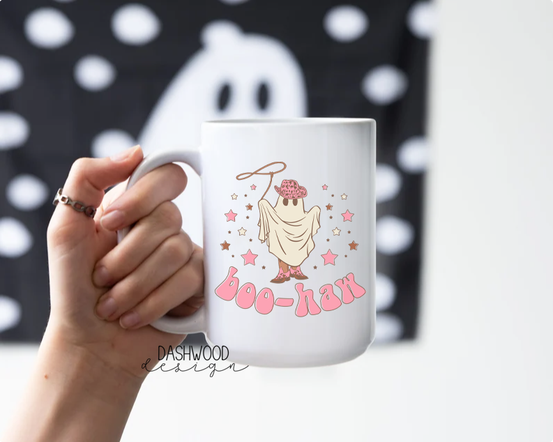 BOO-Haw Ghost Pink Coffee Mug