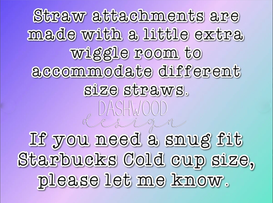 Straw topper attachment Acrylic blanks