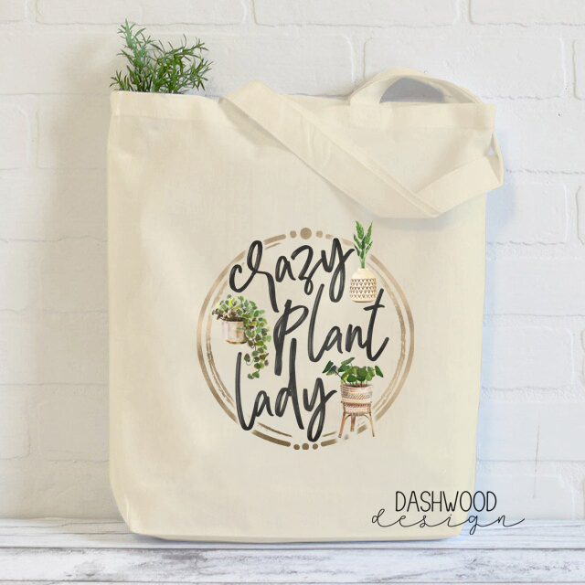 Crazy Plant Lady Sublimated Tote